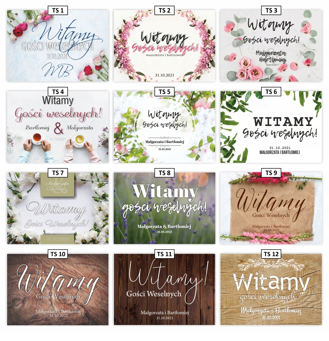 PLAKAT WESELNY ŚLUBNY 50x70cm personalizowany Płeć uniseks