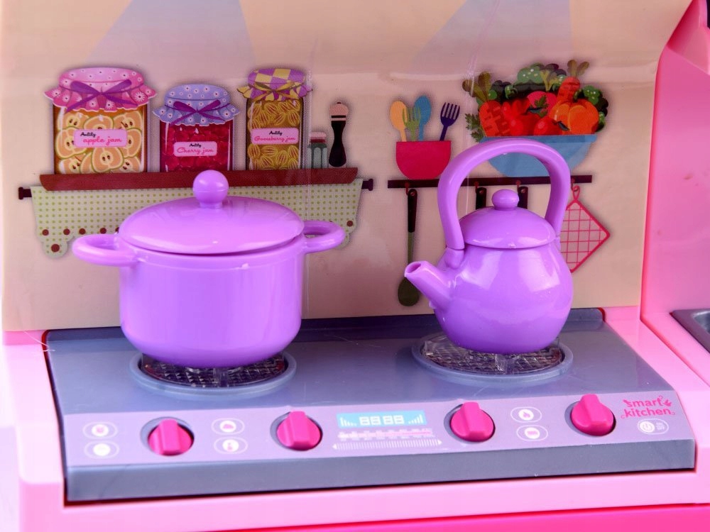 LALKA KUCHNIA DLA LALEK ŚWIATŁO DŹWIĘK MEBLE Materiał plastik tkanina