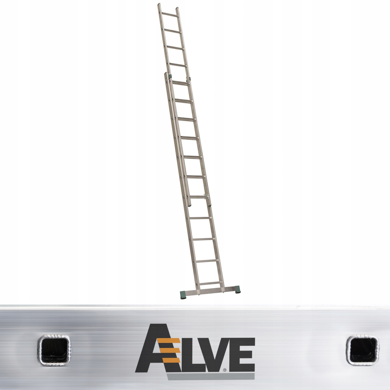 Drabina aluminiowa 2-elementowa wysuwana przystawna Alve Eurostyl 2x9