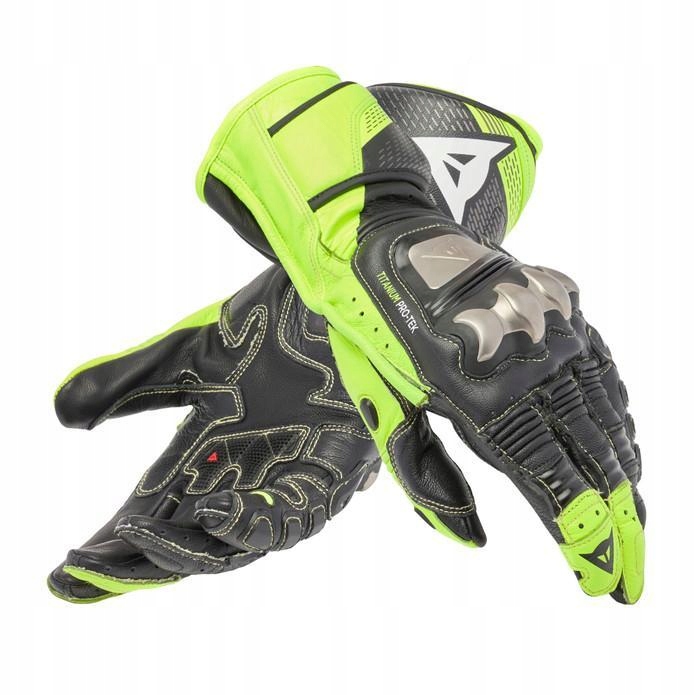 Športové rukavice Dainese Full Metal 7 čierne/žlté-Fluo S