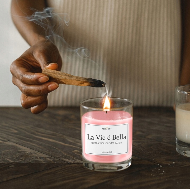 Möller SPA LA VIE EST BELLE SOJOWA NATURAL ŚWIECZKA ZAPACHOWA ZAPACH PERFUM Marka Skandynawski Dom