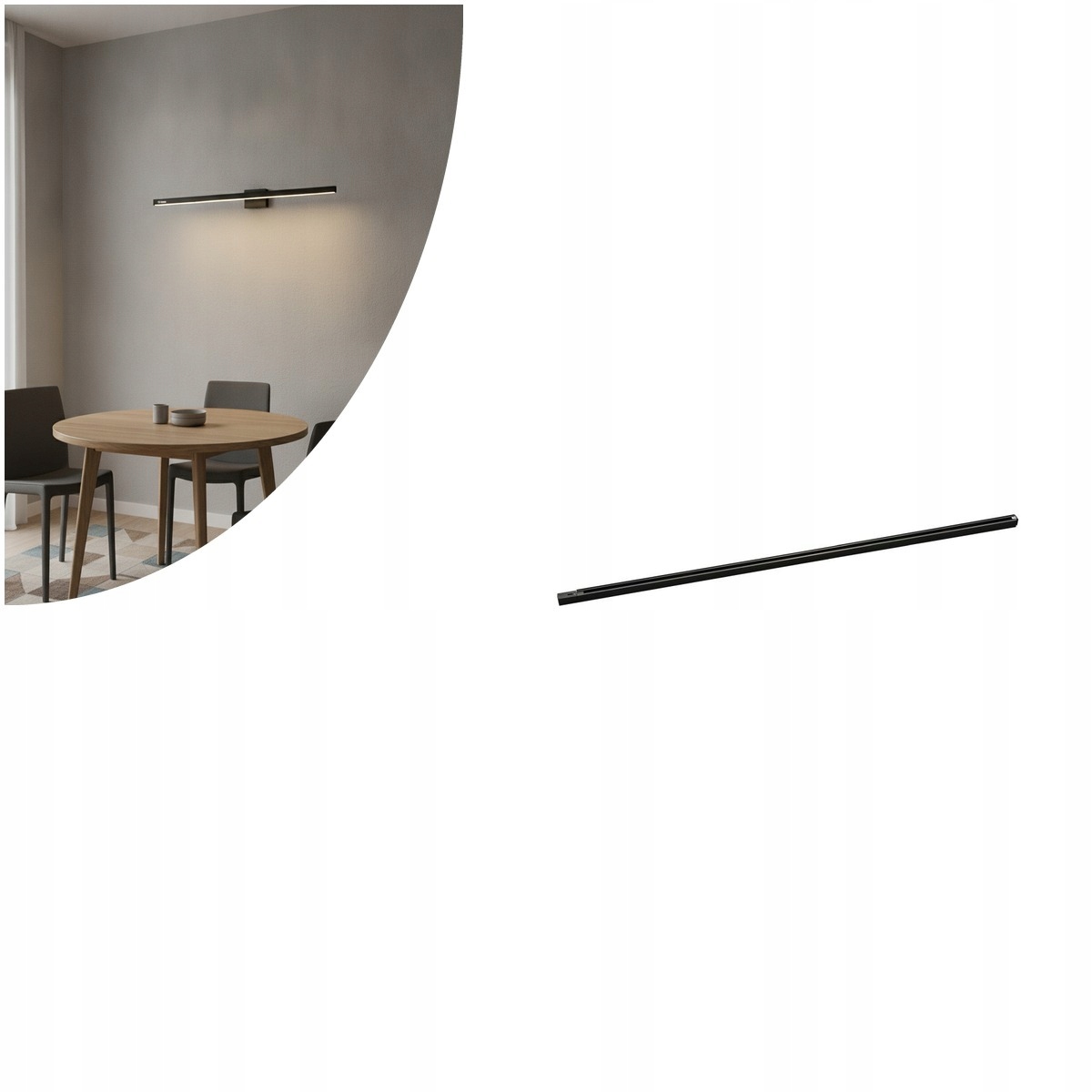 Čierny koľajový kábel 2 m Tracer 3F, moderné koľajnicové osvetlenie Tk Lighting
