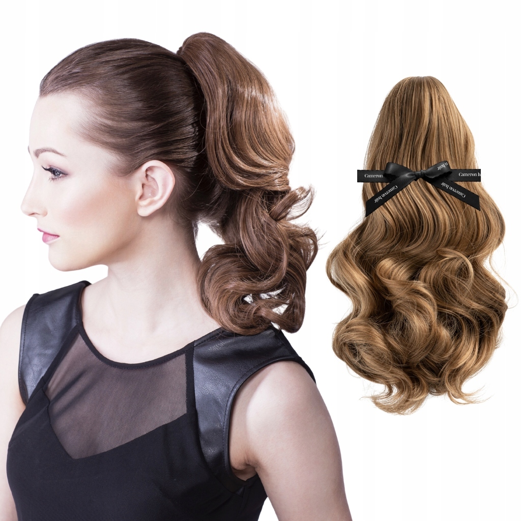 Kucyk kręcony na klamrze klipsie spince 50 cm Gęsty loki jak naturalne