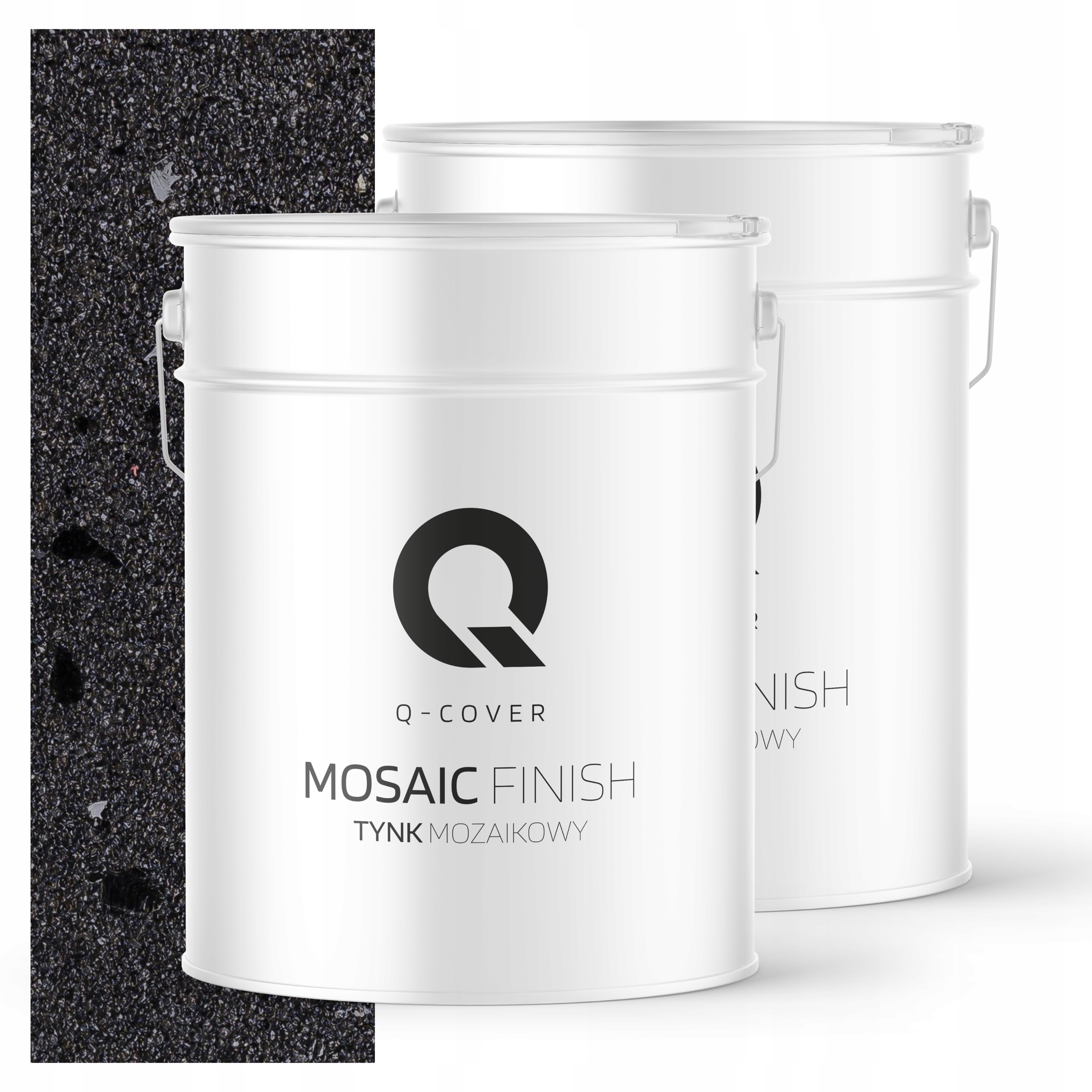 Mozaiková pryskyřičná omítka 12.5 kg, vnitřní černá s černou slídou, M15, ozdobná