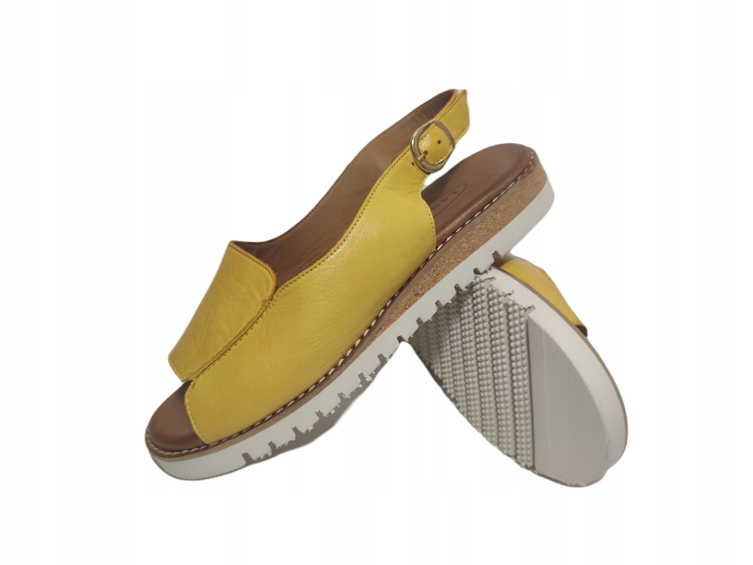 dámské sandály Lanqier relax 46C1012 Žluté r36