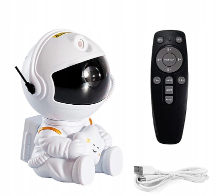 Mexllex astronauta galaktyka reflektor z mgławicą i pilotem, obrót o 360