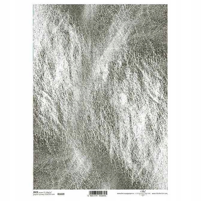 Papier ryżowy do decoupage R1659 srebrnoszare tło