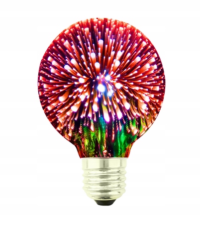 

Żarówka Dekoracyjna Led G80 E27 filament efekt 3D