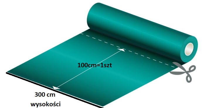 WOAL firana tiul 3,0 m BUTELKOWA ZIELEŃ OBCIAŻNIK Materiał woal