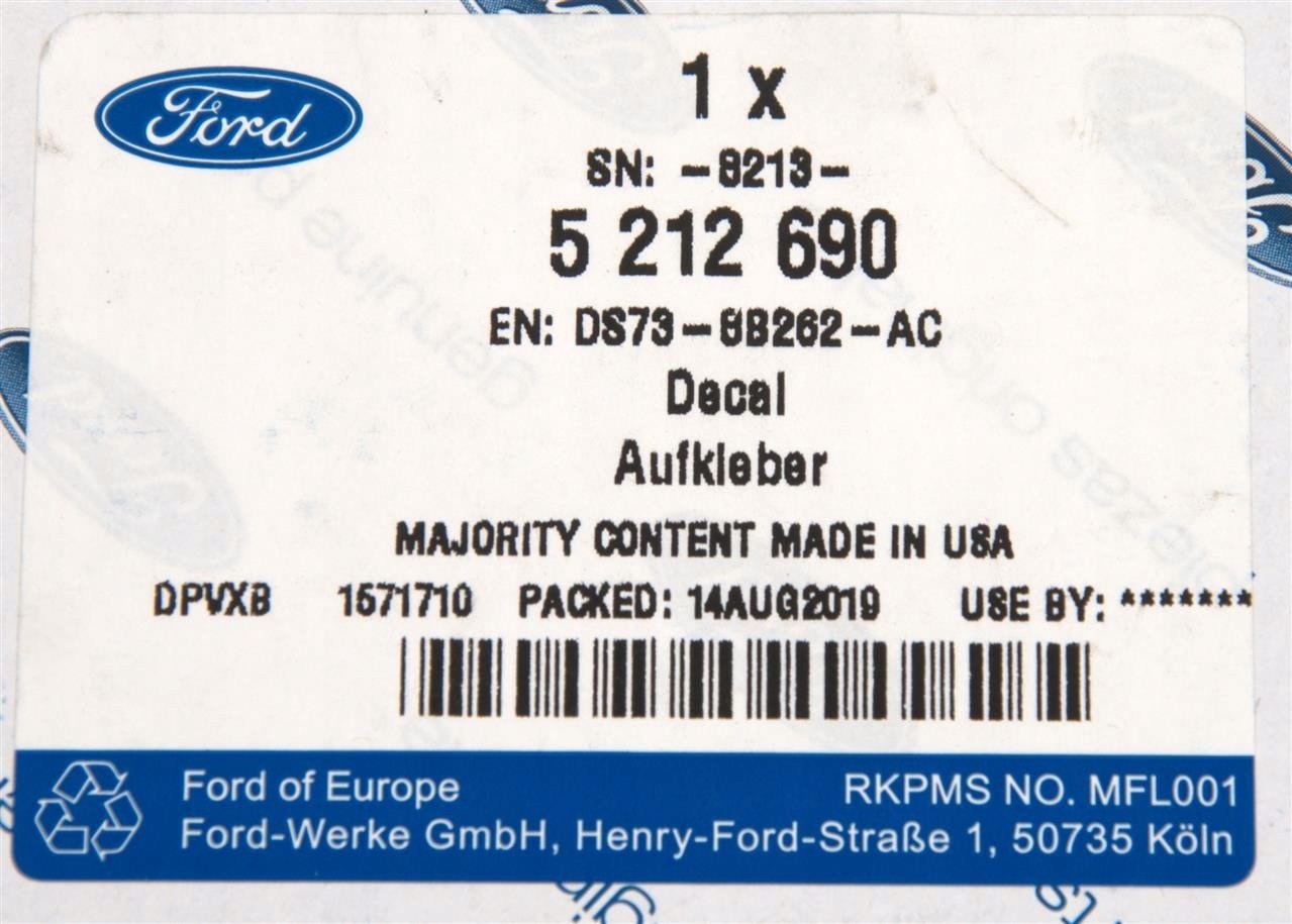 EMBLEMAT PRZÓD FORD MONDEO MK5 2014- Numer katalogowy części 5212690