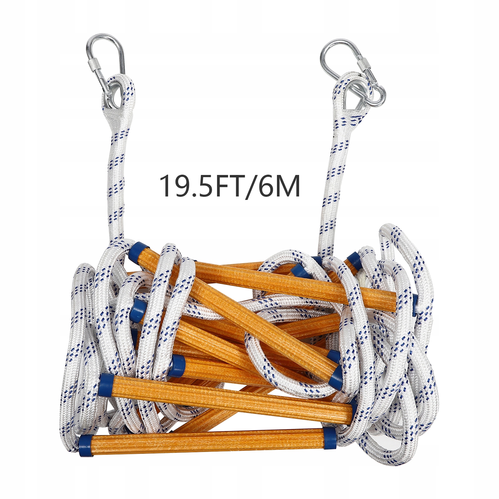 DRABINA SZNUROWA RATUNKOWA 6M, WIELOFUNKCYJNA DRABINA AWARYJNA, WYTRZYMAŁA DRABINA RATUNKOWA