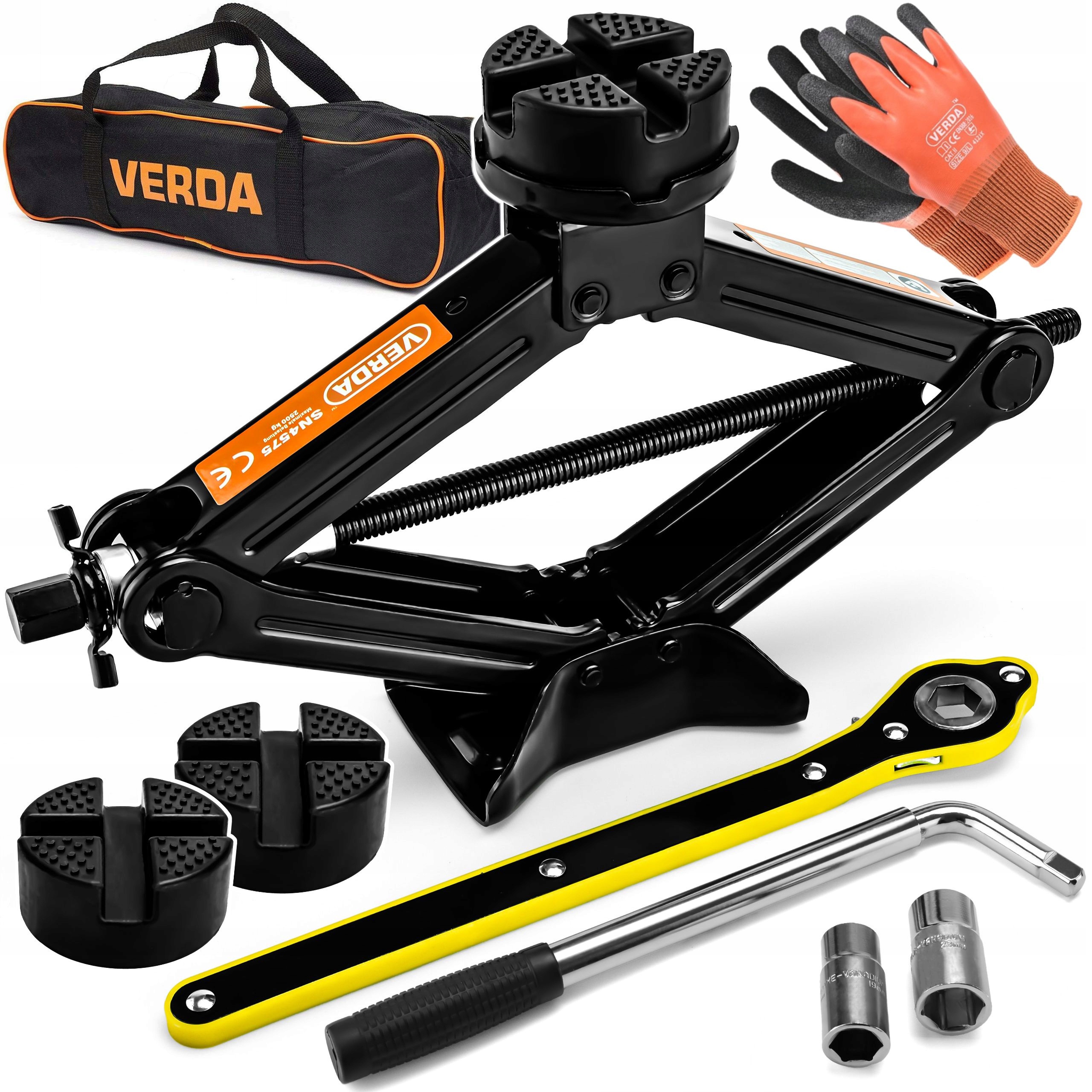 LEWAREK TRAPEZOWY 2,5T ZESTAW PODNOŚNIK SAMOCHODOWY KLUCZ DO KÓŁ POKROWIEC