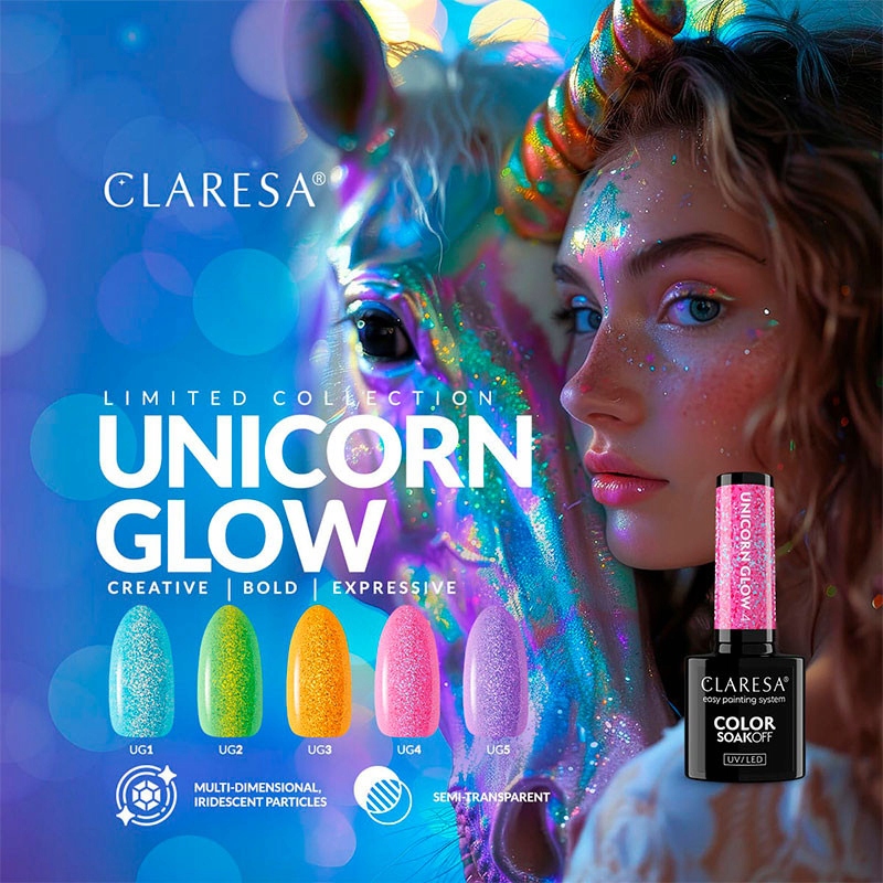 Claresa Kolekcja lakierów hybrydowych _unicorn Glow_