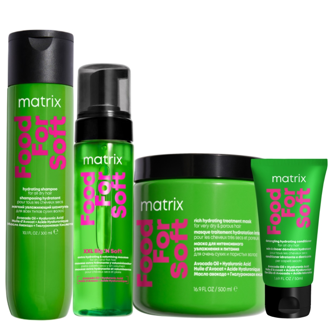 Matrix Food For Soft Zestaw Szampon 300ml Maska 500ml Pianka 200ml
