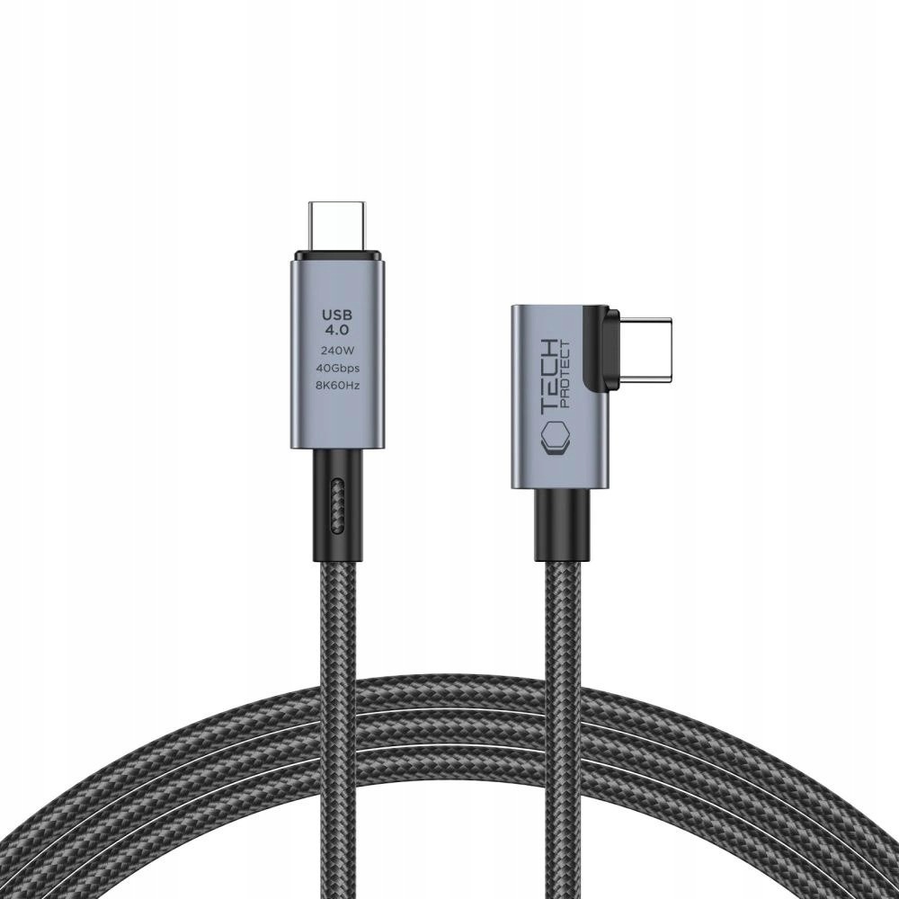 Kabel Tech-Protect UltraBoost Max L Usb-c 4.0 (prosty) Usb-c 4.0 (kątowy)