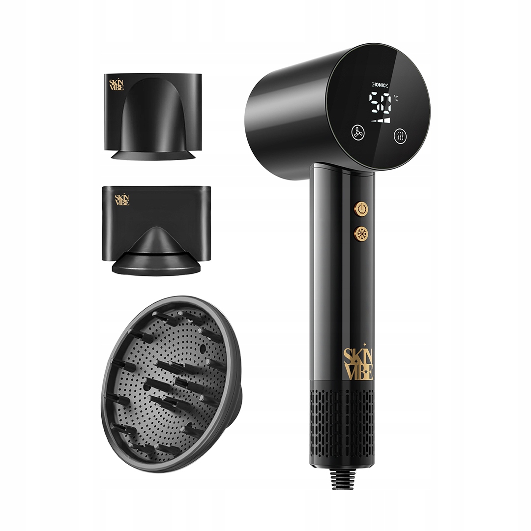 Vysoušeč vlasů SkinVibe Libra AirLoom Černá 3 magnetické trysky