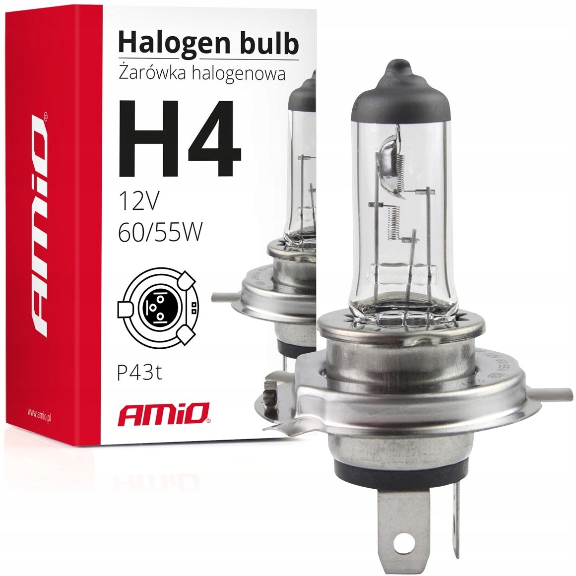 

Żarówka Halogenowa H4 12V 55W filtr Uv E4 Żarówki