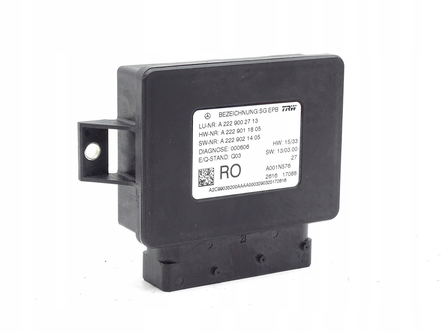 module control unit AUTO HOLD MERCEDES S W222 A2229002713