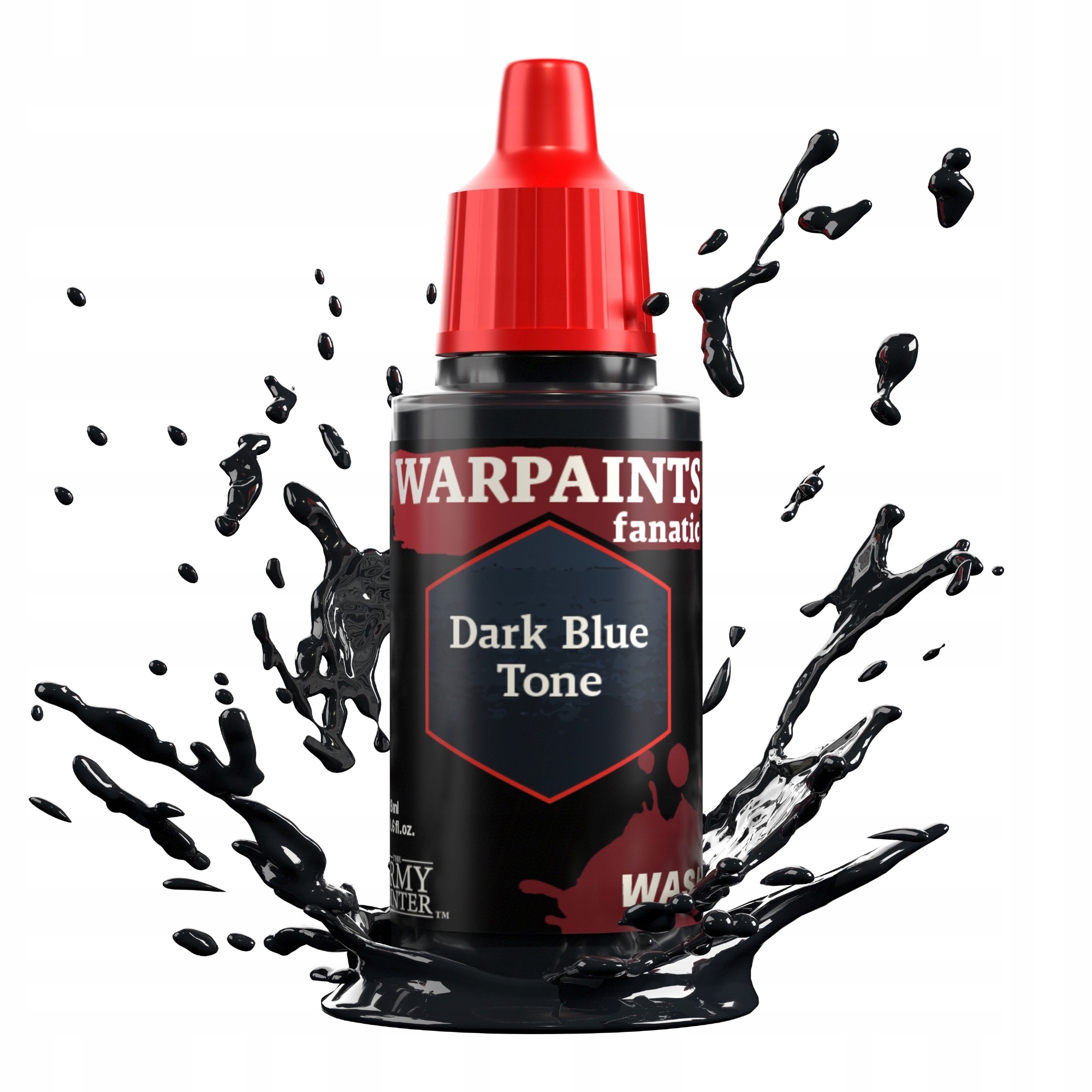 Czarna farba The Army Painter Warpaints Fanatic Wash Dark Blue Tone 18 ml