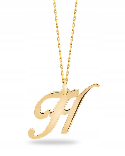 

Złota Komplet Zawieszka Łańcuszek Literka H 333