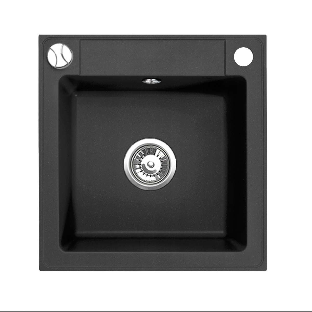 Granitový dřez Belmondo 46x44 cm Dřez jednokomorový, metalická barva