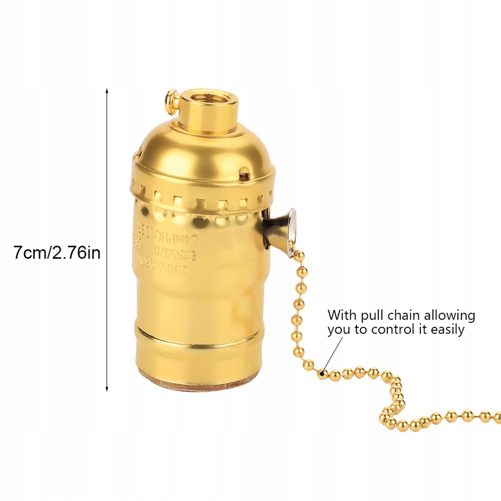 OPRAWKA E27 METALOWA Z WŁĄCZNIKIEM SZNURKOWYM Marka bez marki