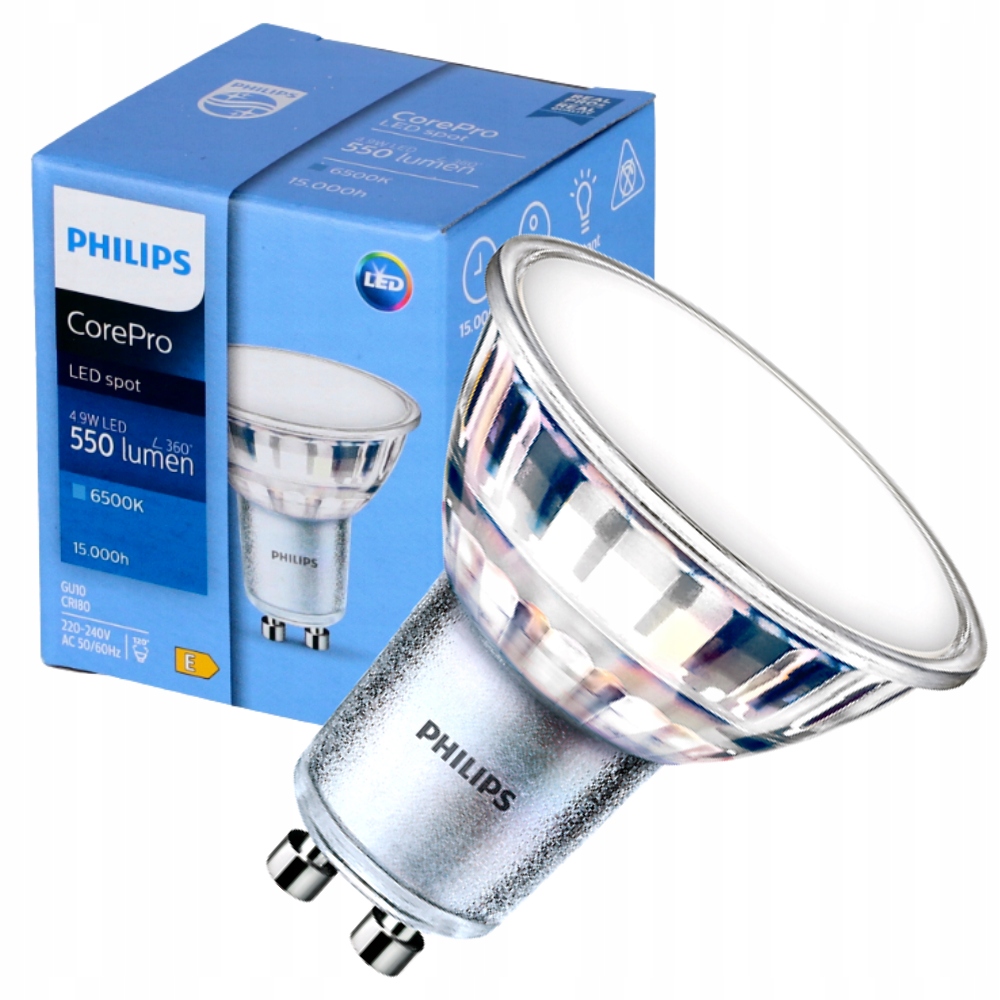 

Żarówka Led GU10 Philips 4,9W 550lm 6500K zimna