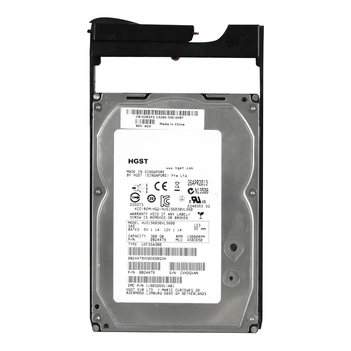 Emc 118032691-A01 005049034 300GB 15K 64MB SAS-2 3.5'' HUS156030VLS600