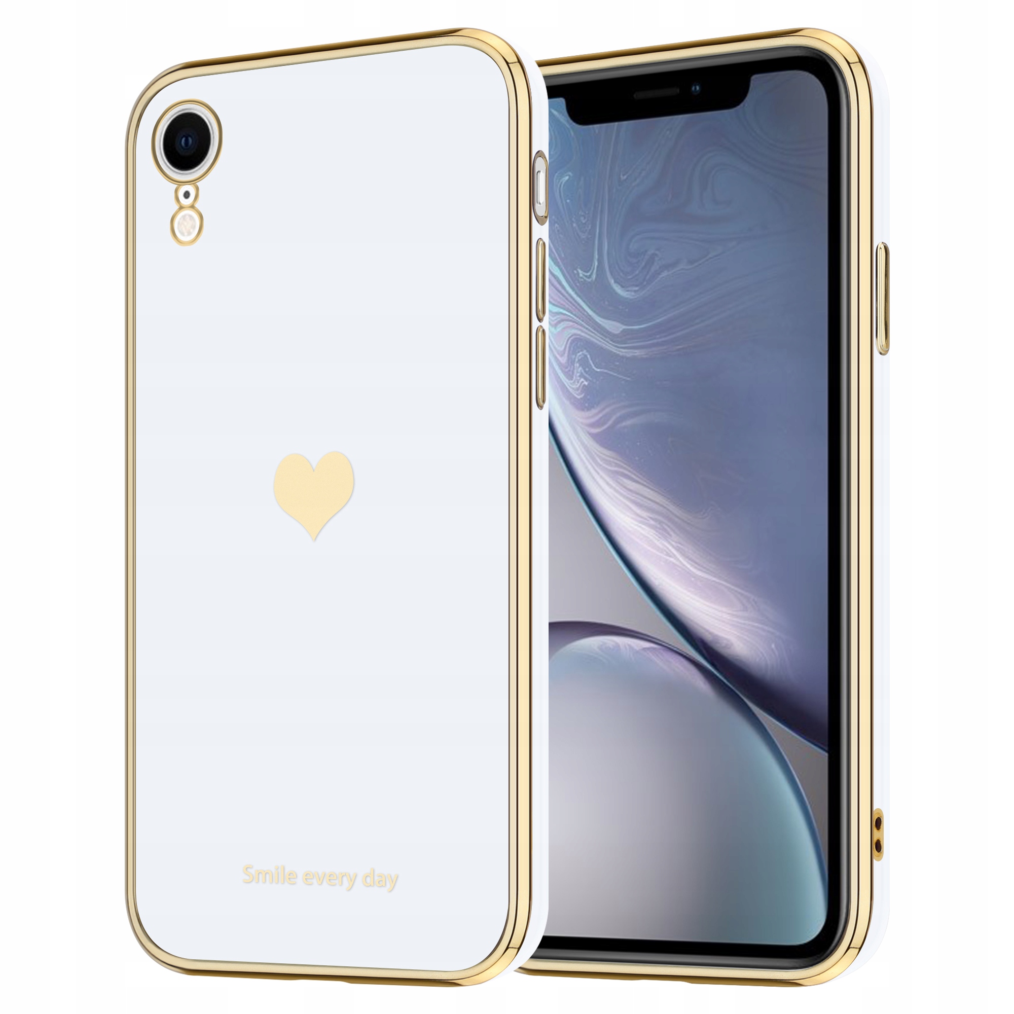 

Kobiece Etui Heart Do Iphone Xr Białe