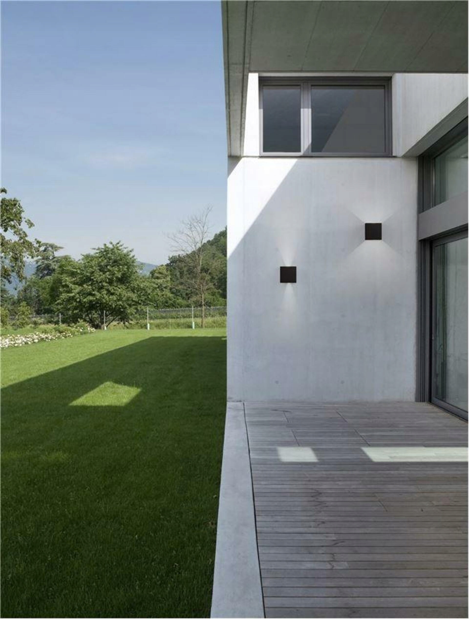 Nova Luce venkovní nástěnné svítidlo Epic černý hliník Led 2x10W 3000K 220-