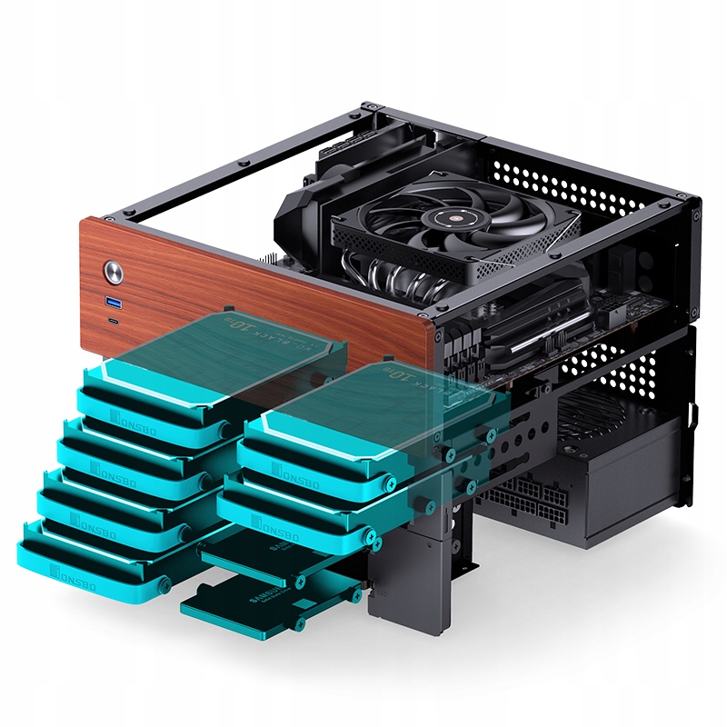 Obudowa Jonsbo N4 NAS Mini Tower czarny Model N4 NAS