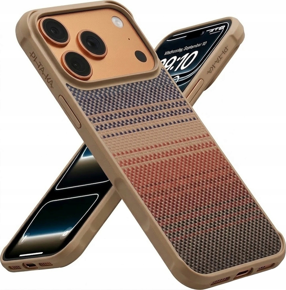 Puzdro na iPhone 17 Pro Max Pitaka Aramid Fiber ProGuard Case Magsafe Kryt