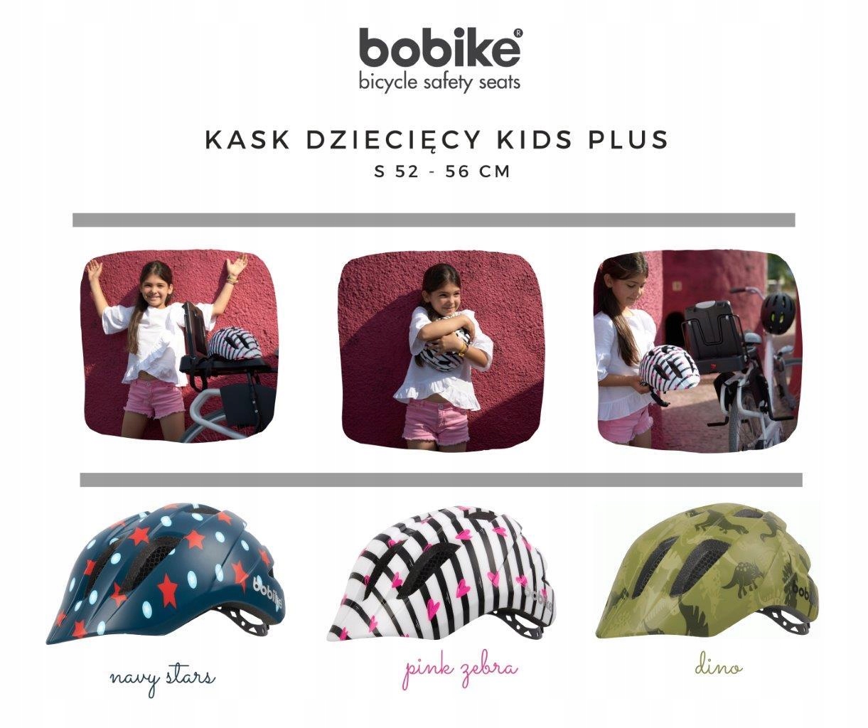 Kask rowerowy Bobike KIDS Plus S 52-56 Pinky zebra Marka Bobike