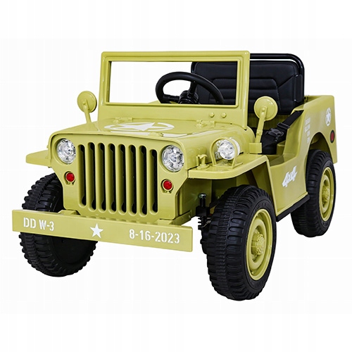 Wojskowe auto na akumulator JH103 Willys 4×4, Pilot, Koła Eva, Wolny Start