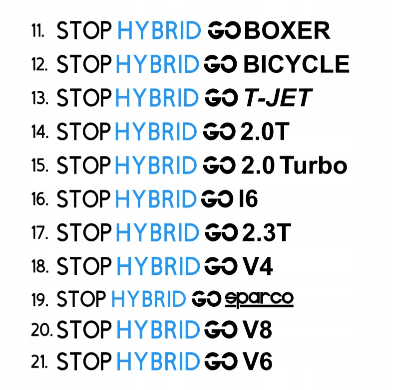 Naklejka na samochód auto STOP HYBRID GO SMOG EAN (GTIN) 3207823160196