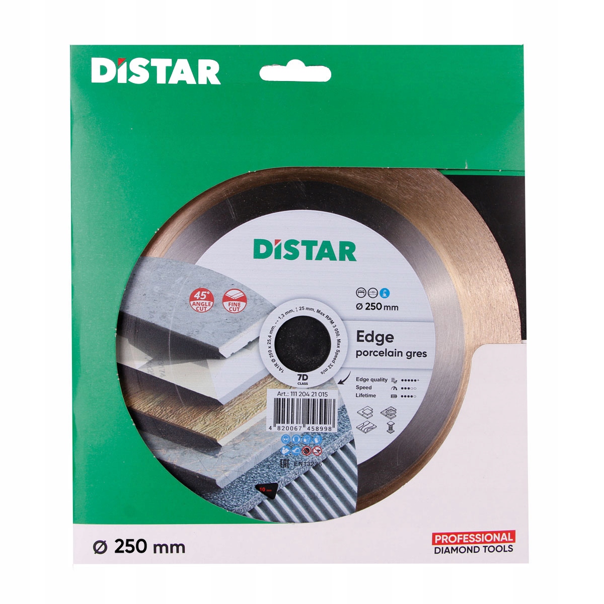 DISTAR TARCZA DIAMENTOWA 1A1R 250x1,4x25x25,4 Edge Marka Di-Star