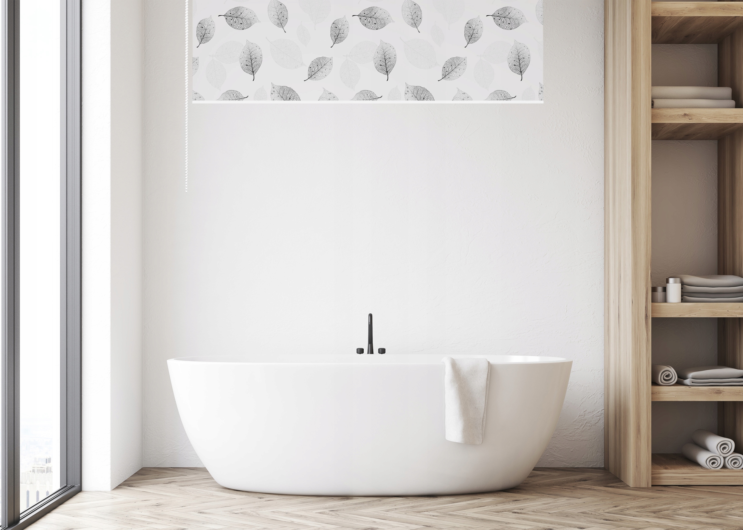 ROLETA PRYSZNICOWA WANNOWA ZASŁONA LIŚCIE 100X240 Marka IMPULSO