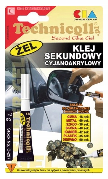 

Klej Sekundowy Żel Technicqoll Cyjanoakryliwy
