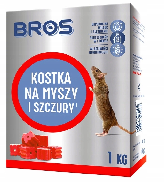 

Bros Kostka trutka na myszy i szczury 1kg