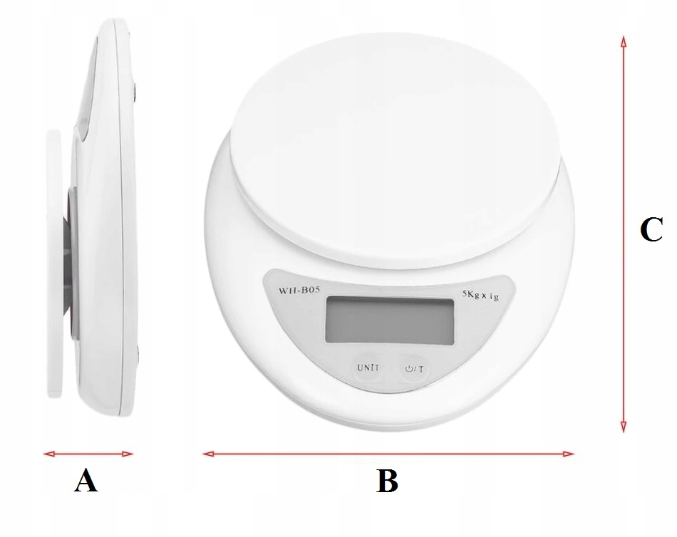 WAGA KUCHENNA LCD 5kg ELEKTRONICZNA Model LPB