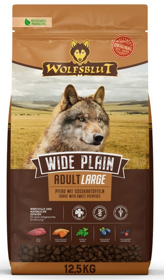 Levně Wolfsblut Dog Wide Plain Large Breed – koně a batáty 12,5 kg