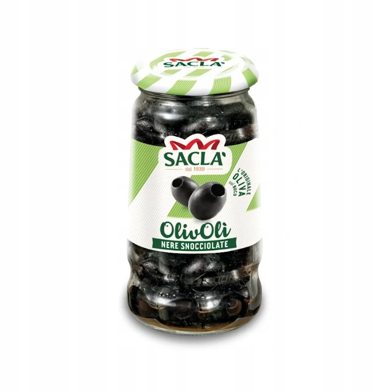 Levně Černé olivy vypeckované – Sacla 135 g