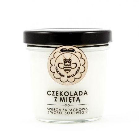 

Miodowa Mydlarnia Świeca sojowa Czekolada z miętą