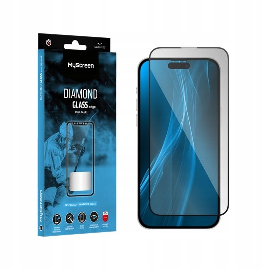 Szkło ochronne MyScreen Diamond Glass Lite edge Full Glue czarne Apple