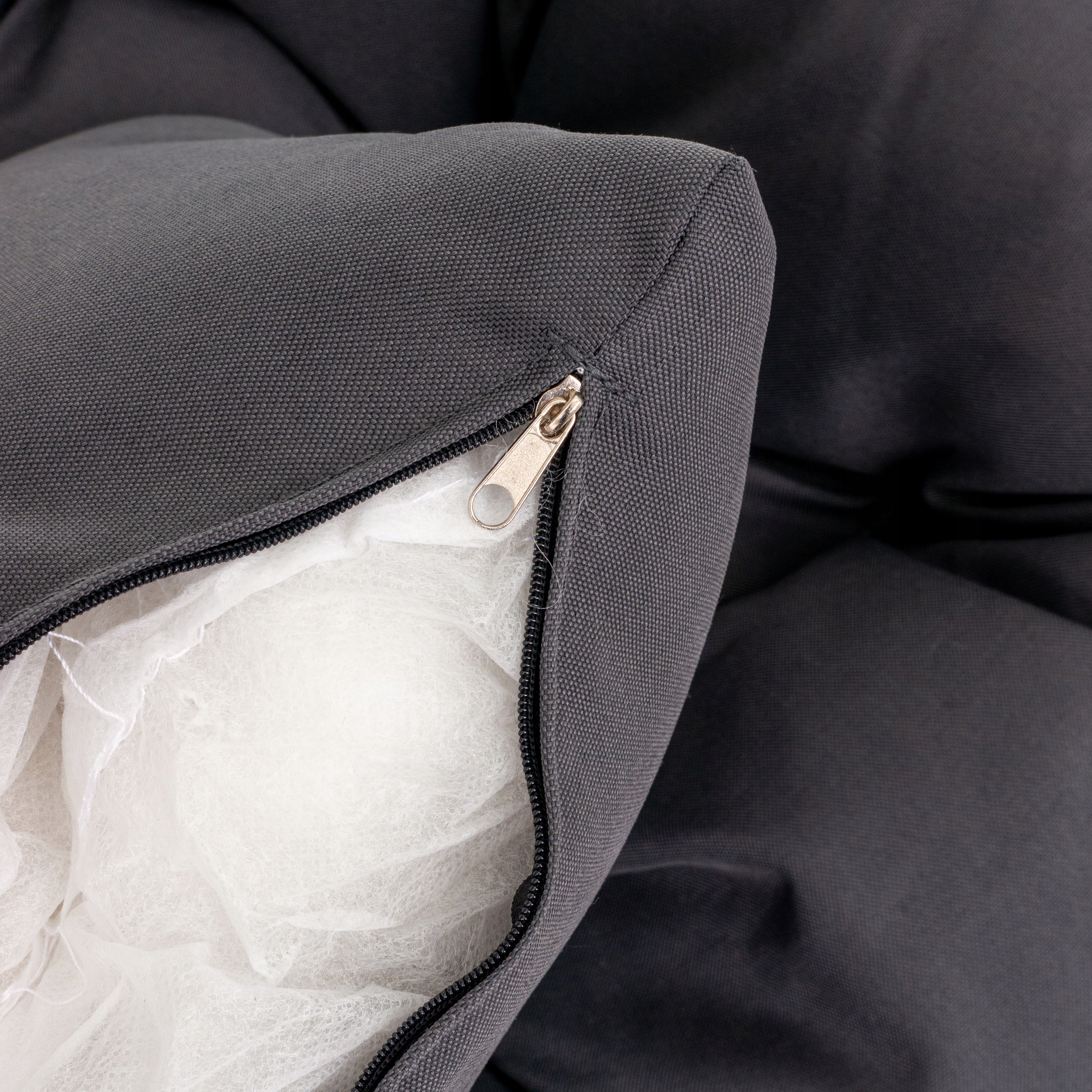 Fotel wiszący Mirpol 105 cm 130 kg Kolor biały czarny odcienie szarości i srebra