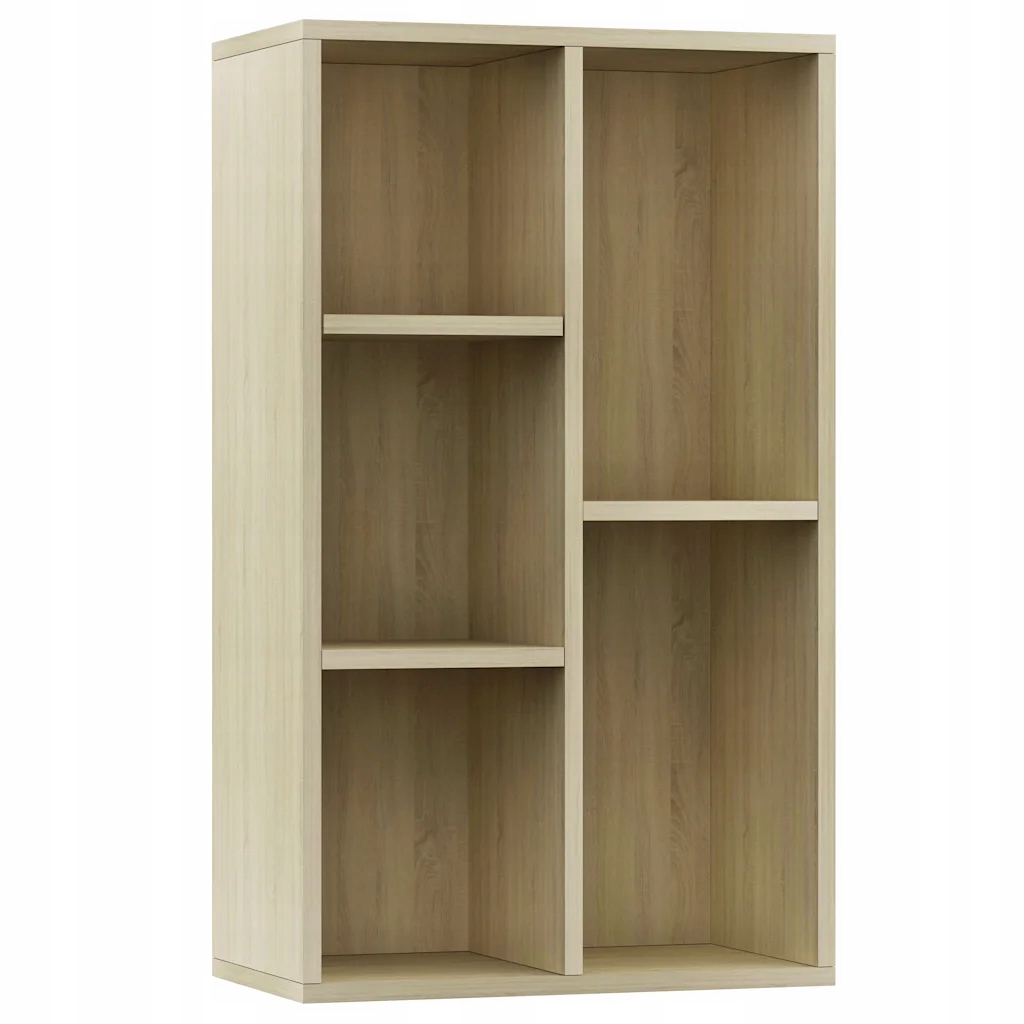 Knihovna s 5 policemi, dub sonoma, 50x25x80 cm