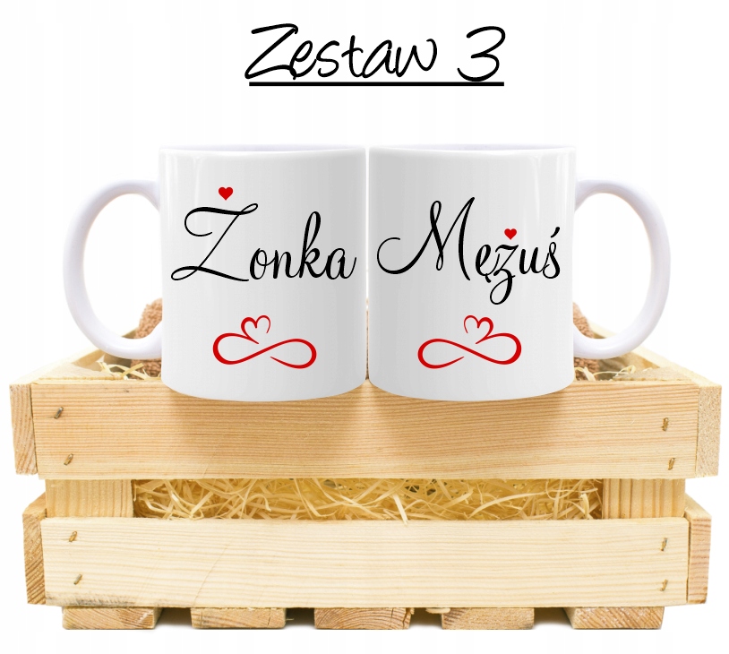 PREZENT ŚLUBNY NA ROCZNICĘ MĄŻ ŻONA RĘCZNIKI KUBKI Waga produktu z opakowaniem jednostkowym 1.5 kg