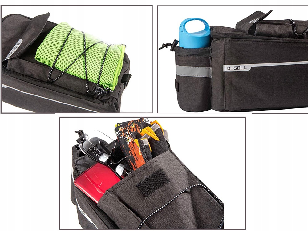 TORBA ROWEROWA TERMICZNA NA BAGAŻNIK SAKWA ROWER Głębokość produktu 38.5 cm