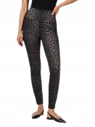 Yas Legíny Černé Vzor Panterka Vysoký Pas Elastan S Xqc