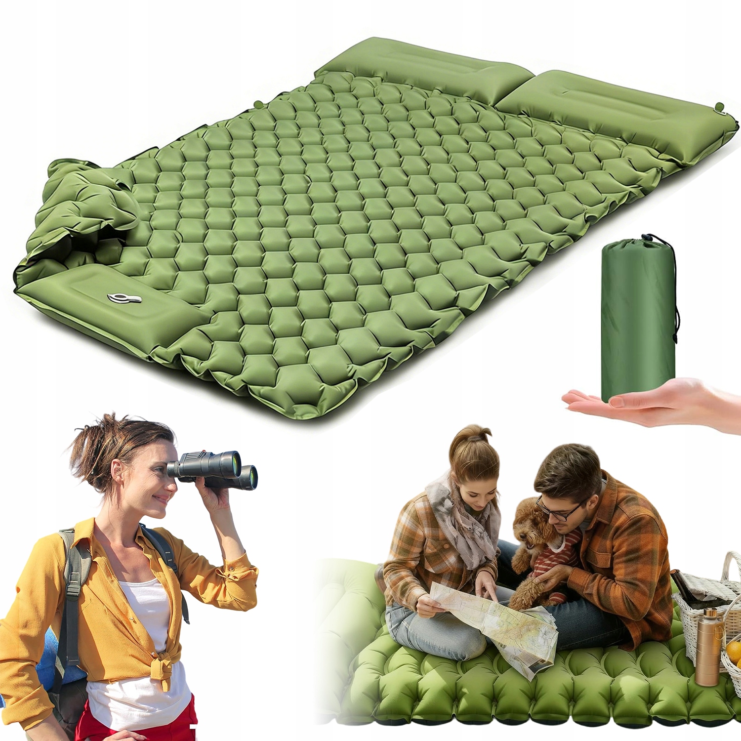 Nafukovací Matrace Pro Dvě Osoby O Rozměrech 195 X 120 CM S Vestavěnou Trekingovou Pumpou